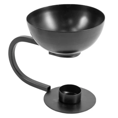 Waxwarmer 15x12 cm zwart metaal - B2B