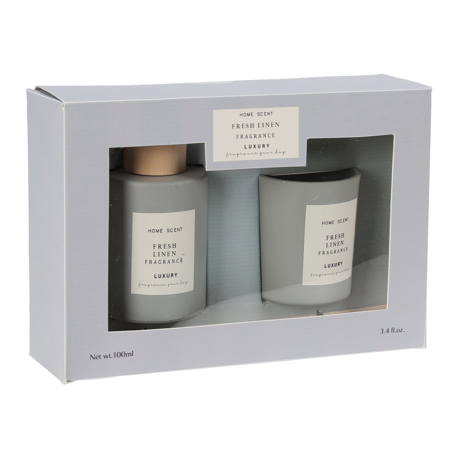 Cadeauset geurstokjes en geurkaars (per 4 sets) – B2B